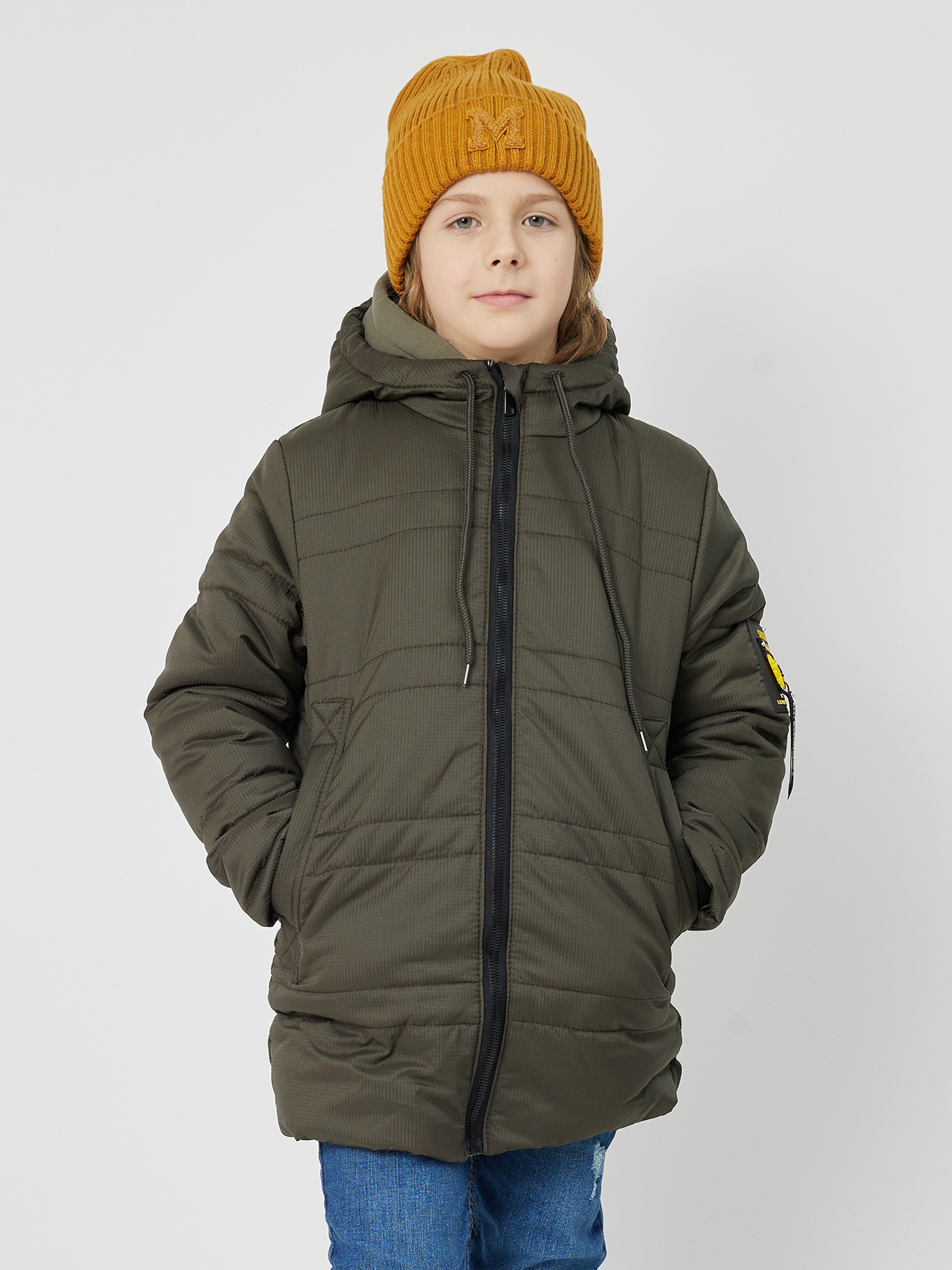 Акція на Підліткова демісезонна куртка для хлопчика Одягайко 22818 146 см Сіра від Rozetka
