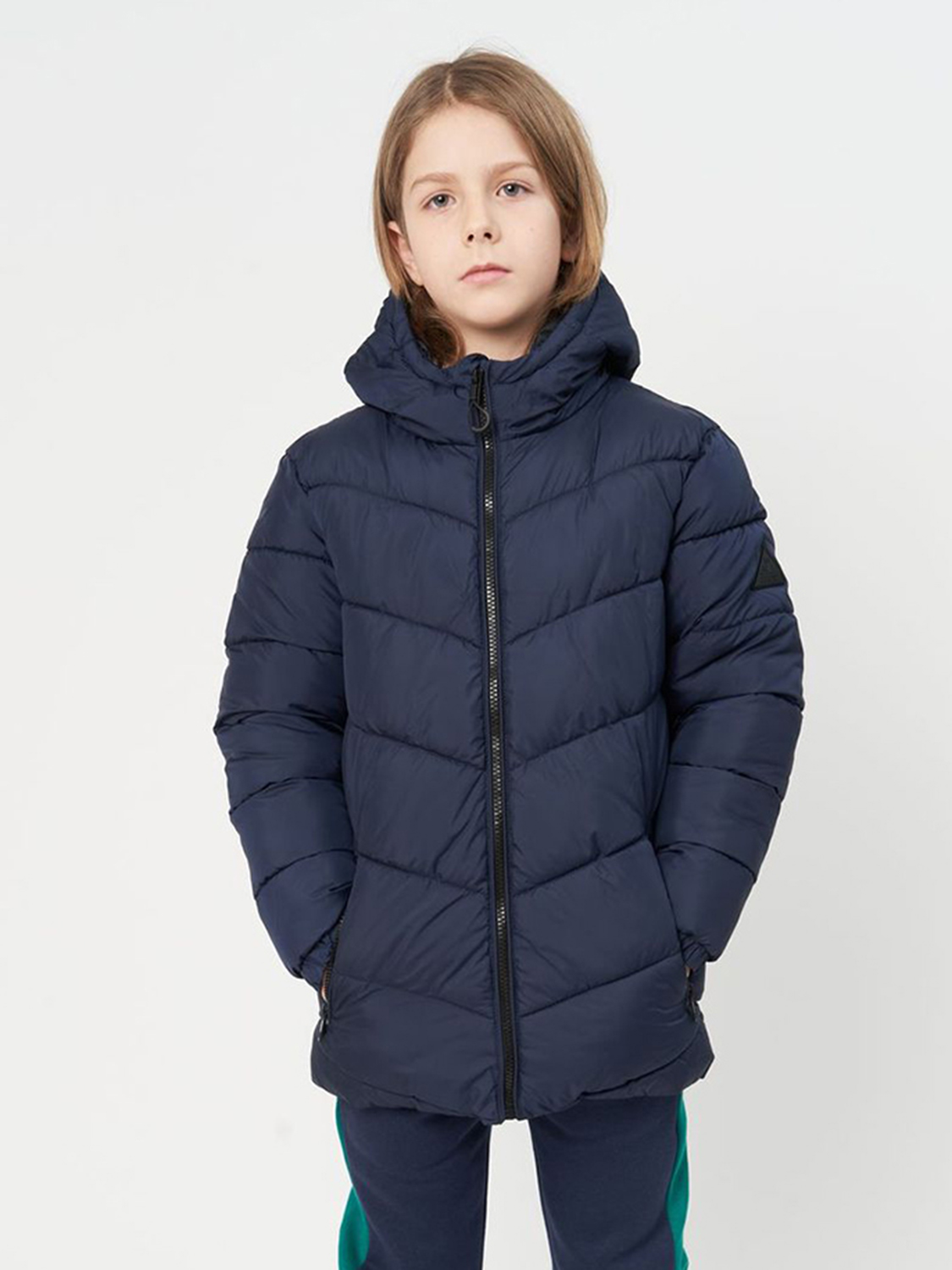 Акція на Дитяча демісезонна куртка для хлопчика Minoti 11COAT 17 37380KID 80-86 см Темно-синя від Rozetka