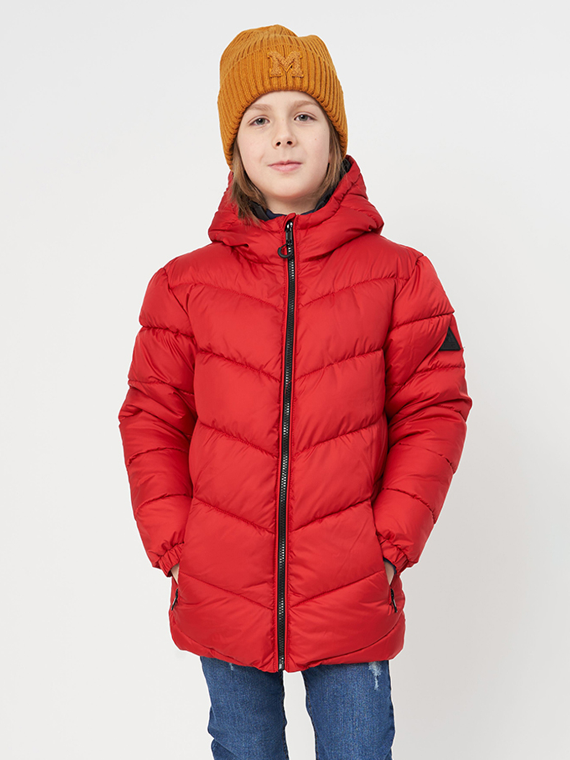 Акция на Дитяча демісезонна куртка для хлопчика Minoti 11COAT 13 37376JNR 116-122 см Червона от Rozetka