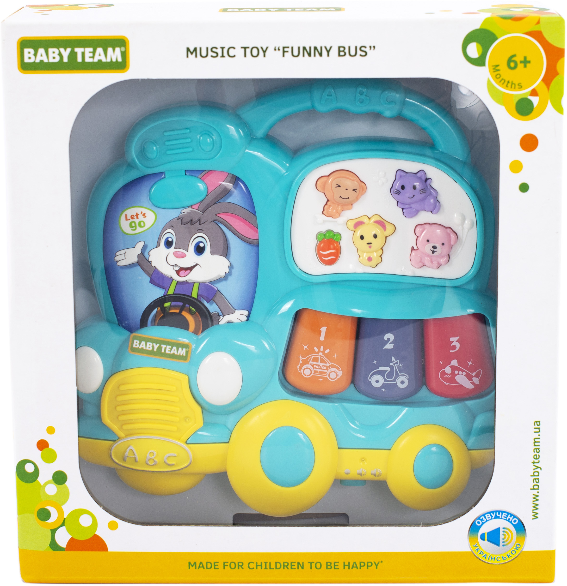

Игрушка музыкальная Baby Team Автобус (8633_голубая) (242968789)