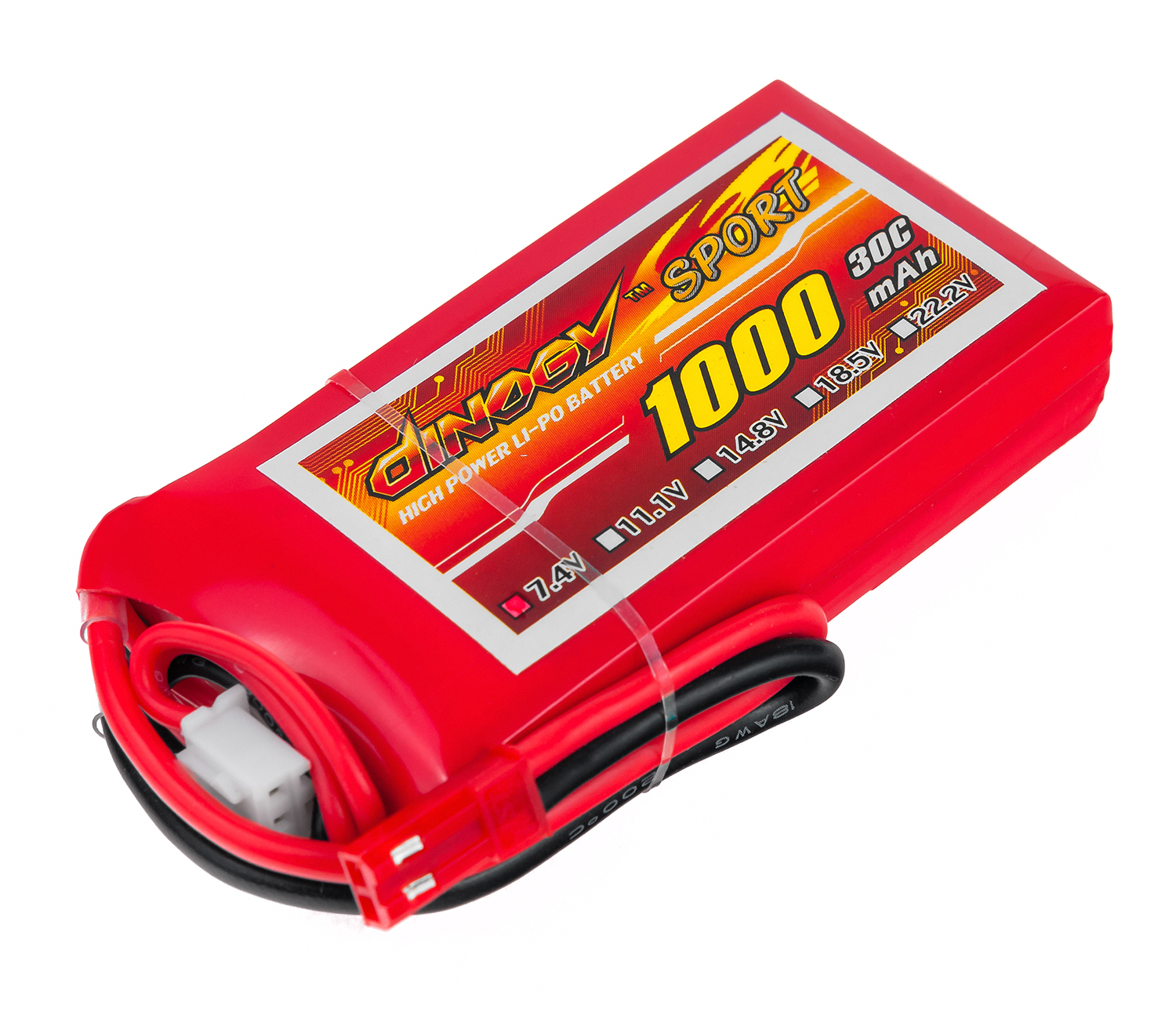 

Аккумулятор Dinogy Li-Pol 1000mAh 7.4V 2S 30C 14x35x68мм JST