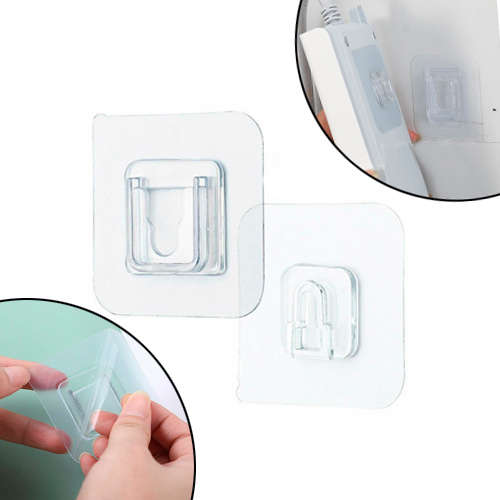 Держатель крепеж настенный самоклеющийся, крючок невидимка 5 шт – фото ...