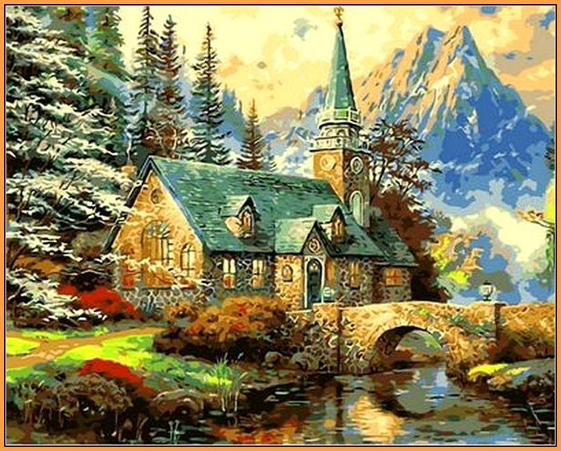 

Картина по номерам NB497 Альпийский пейзаж, 40x50 см., Babylon Premium
