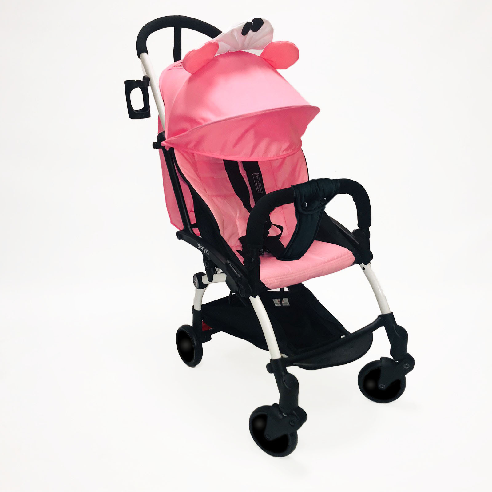 

Коляска Yoya 175А+ с Конвертом на флисе Розовая Pink minni на белой раме