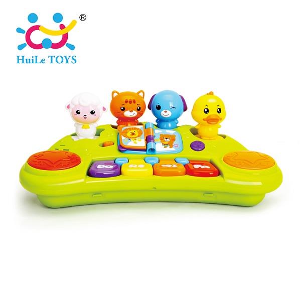 

Игрушка музыкальная Huile Toys Пианино со зверятами 2 режима звучания звуковые/световые эффекты, регулировка громкости пластик разноцветный AFK 2103A