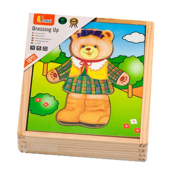 

Игровой набор развивающий Viga Toys Гардероб медведицы 18 элементов дерево разноцветный AFK 56403