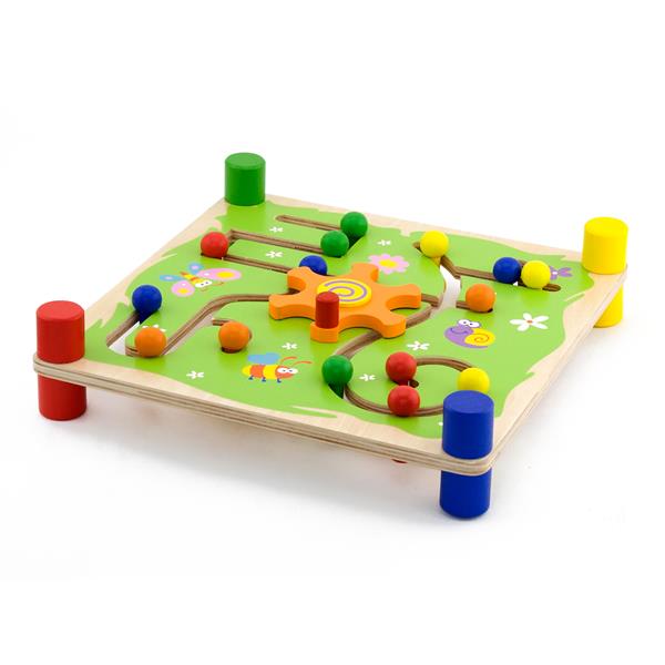 

Игрушка развивающая Viga Toys Лабиринт дерево зеленый, разноцветный AFK 50175