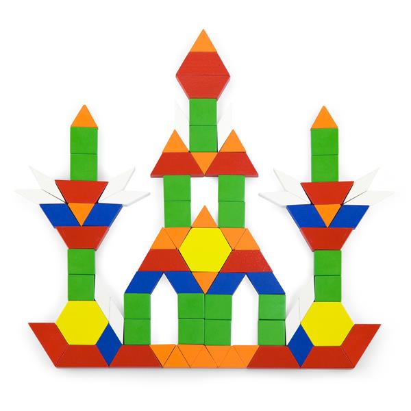 

Набор строительных блоков Viga Toys Wooden Pattern Blocks 250 элементов дерево разноцветный AFK 50065