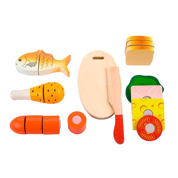 

Игровой набор для маленького кулинара Viga Toys Ланч дерево разноцветный AFK 50260