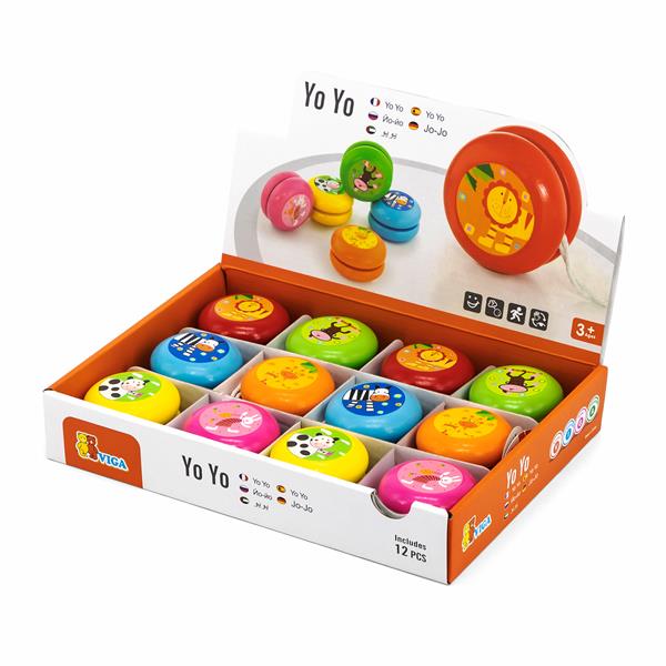 

Игрушка развивающая Viga Toys Йо-йо 12 шт. в дисплее дерево разноцветный AFK 53769