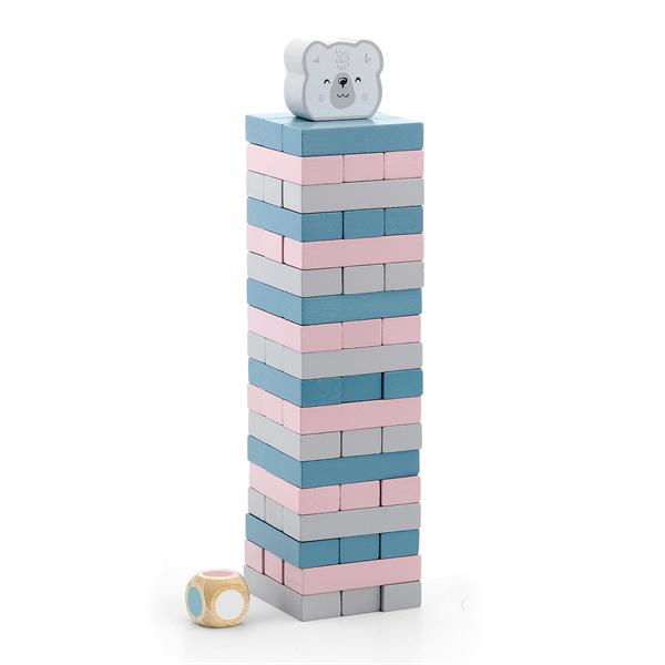 

Настольная игра Viga Toys PolarB Дженга 54 блока дерево разноцветный AFK 44011