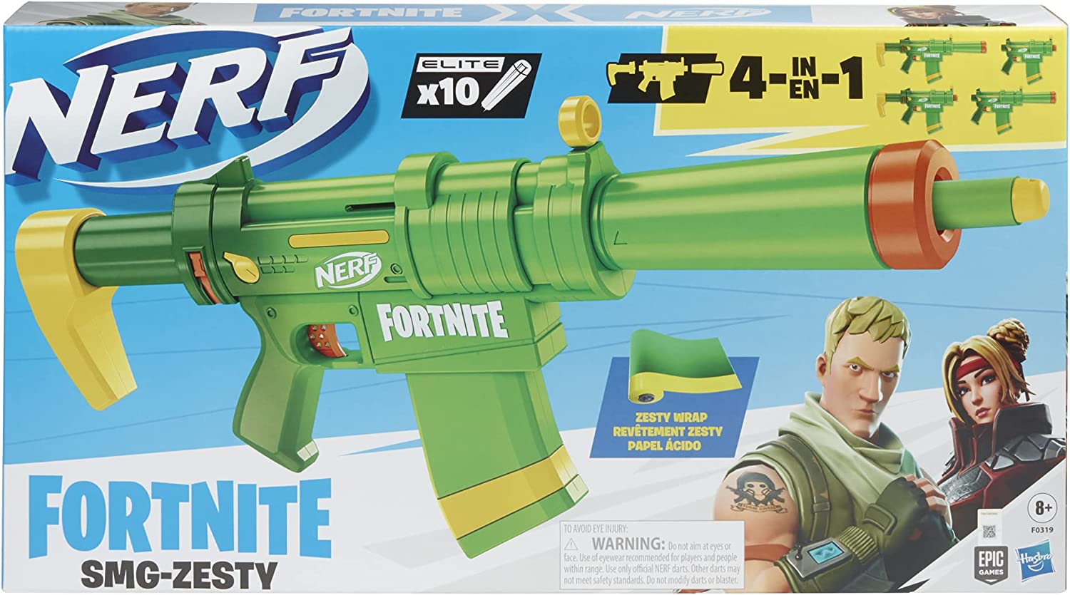 Бластер автомат Нерф Фортнайт 4 в 1 Nerf Fortnite SMG Zesty Blaster Hasbro  (F0319) – фото, отзывы, характеристики в интернет-магазине ROZETKA от  продавца: Вuy here | Купить в Украине: Киеве, Харькове, Днепре,