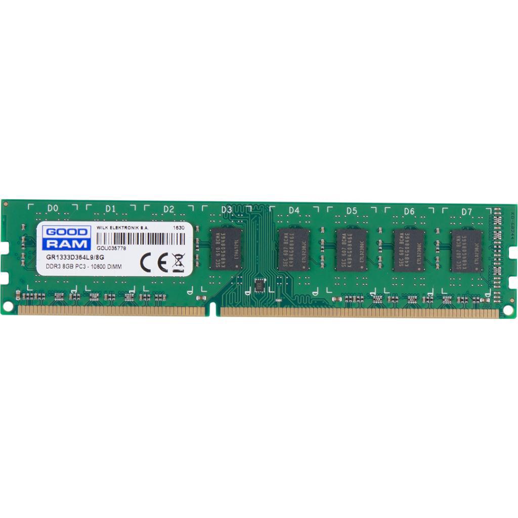 

Модуль памяти для компьютера DDR3 8GB 1333 MHz GOODRAM (GR1333D364L9/8G)