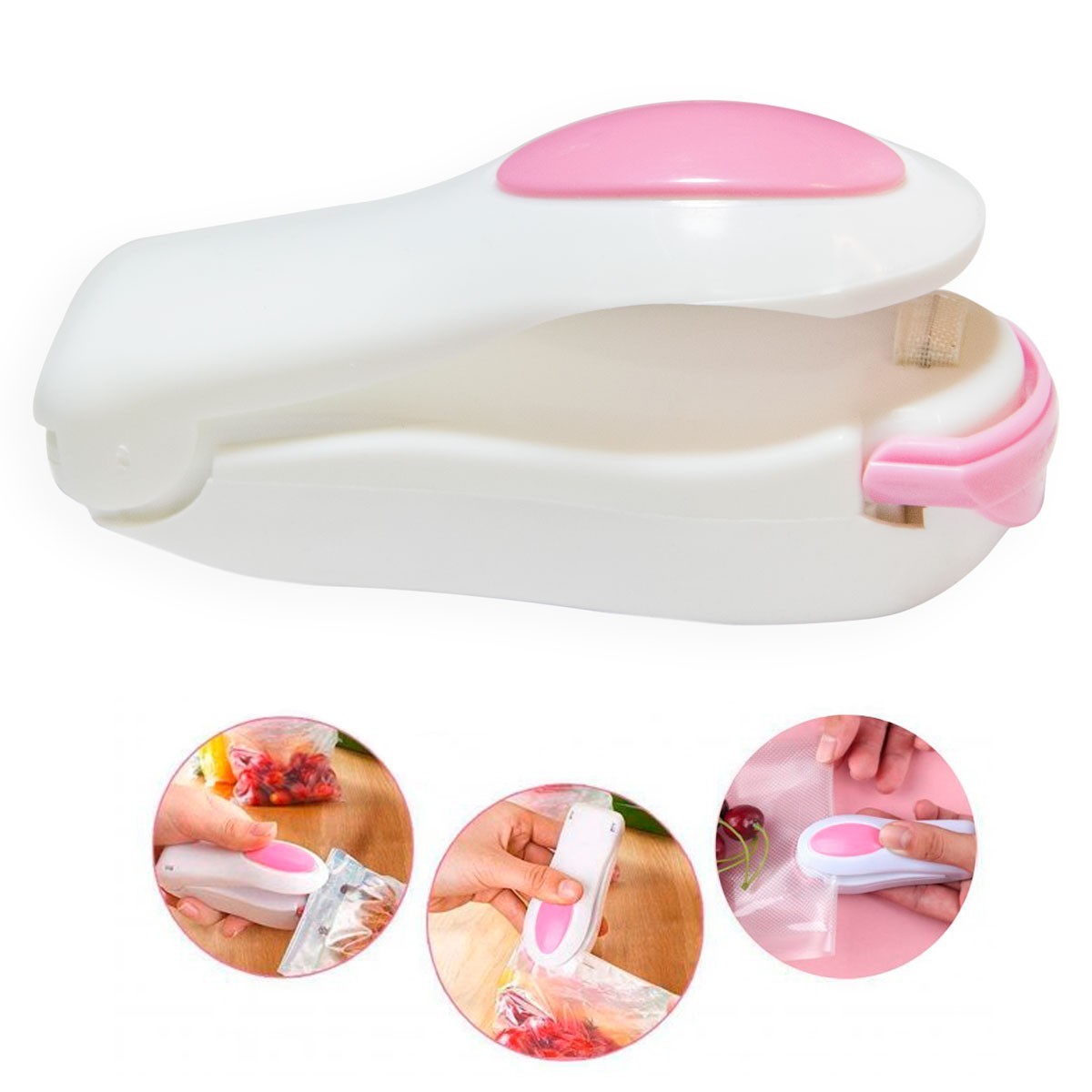 Мини запайщик пакетов ручной Korea Type Mini Sealing Бело-розовый ...