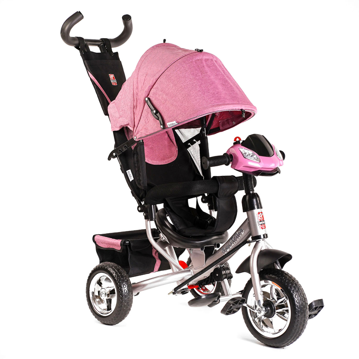 Детский трехколесный велосипед-коляска с родительской ручкой Best Trike ...
