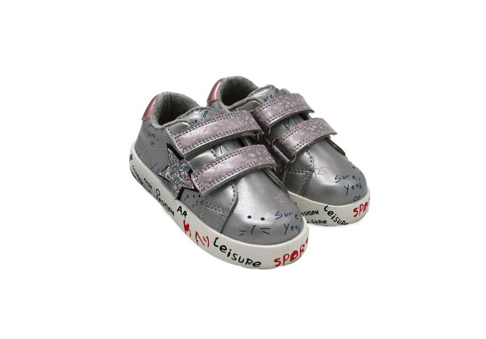 

Кроссовки Weestep 22(р) серебряного цвета с звездой (R913-002)