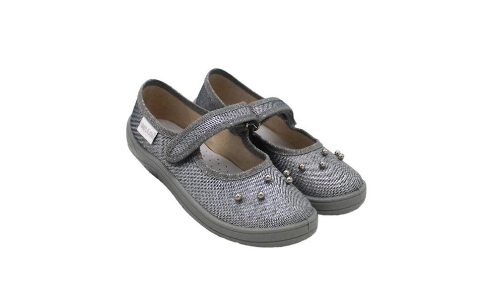 

Тапочки Waldi 35(р) серого цвета с бусинками. (315-757)
