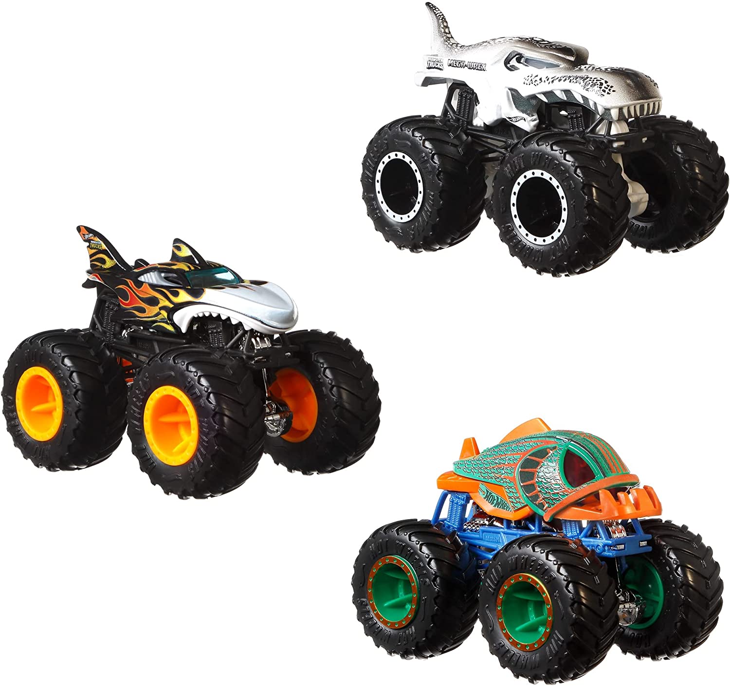 Hot Wheels Monster Trucks Double Troubles Hotweiler 124 Vehicle Mattel Toys  - ToyWiz