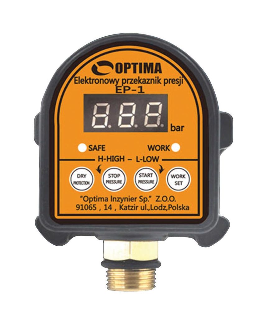 Электронное реле давления с защитой сухого хода Optima EP-1 – низкие .