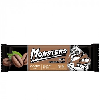 Протеїновий батончик Monsters Protein Bar 40 г Кава – фото, відгуки ...
