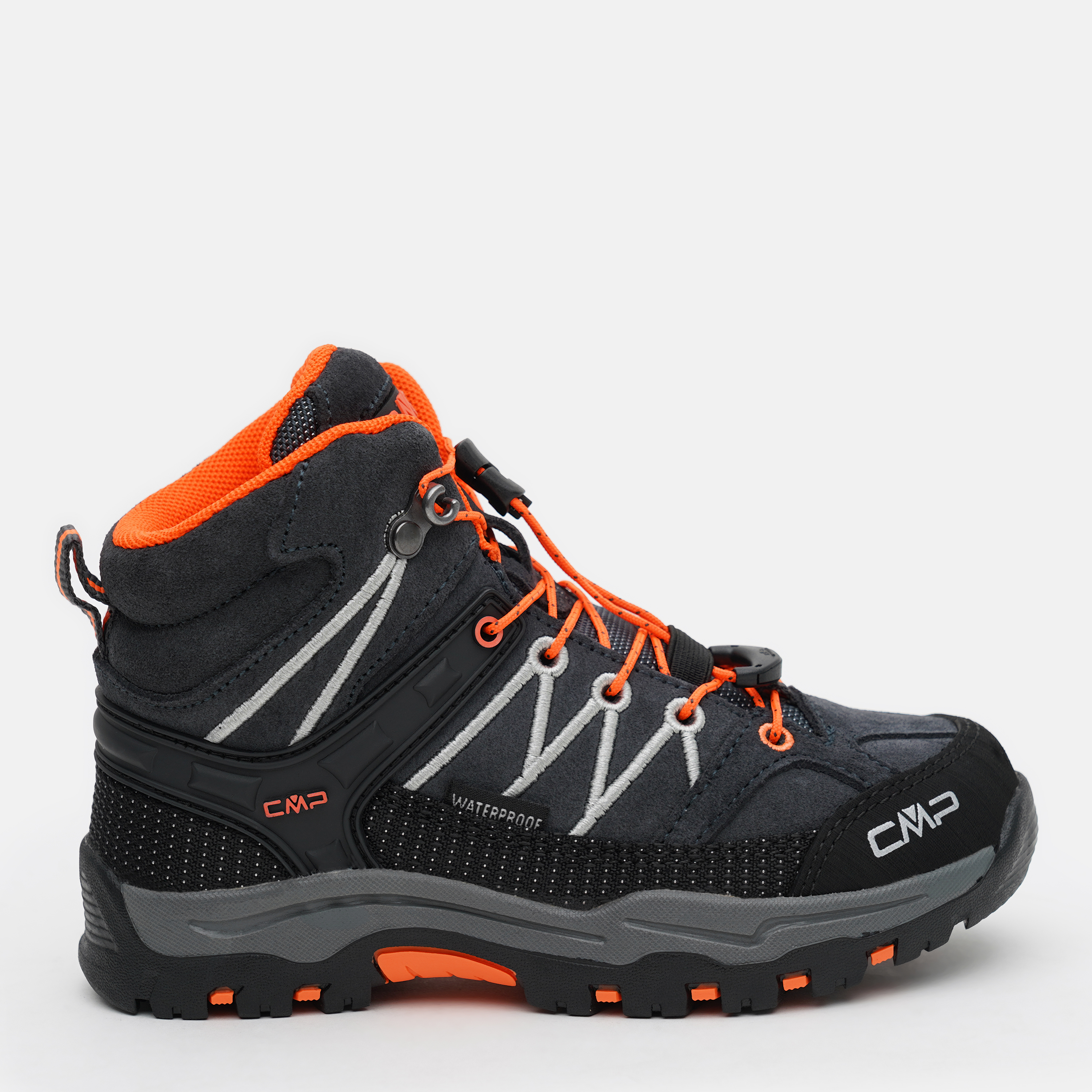 Акція на Дитячі демисезонні черевики для хлопчика CMP Kids Rigel Mid Trekking Shoe W 3Q12944-47UG 31 Antracite-Flash Orange від Rozetka