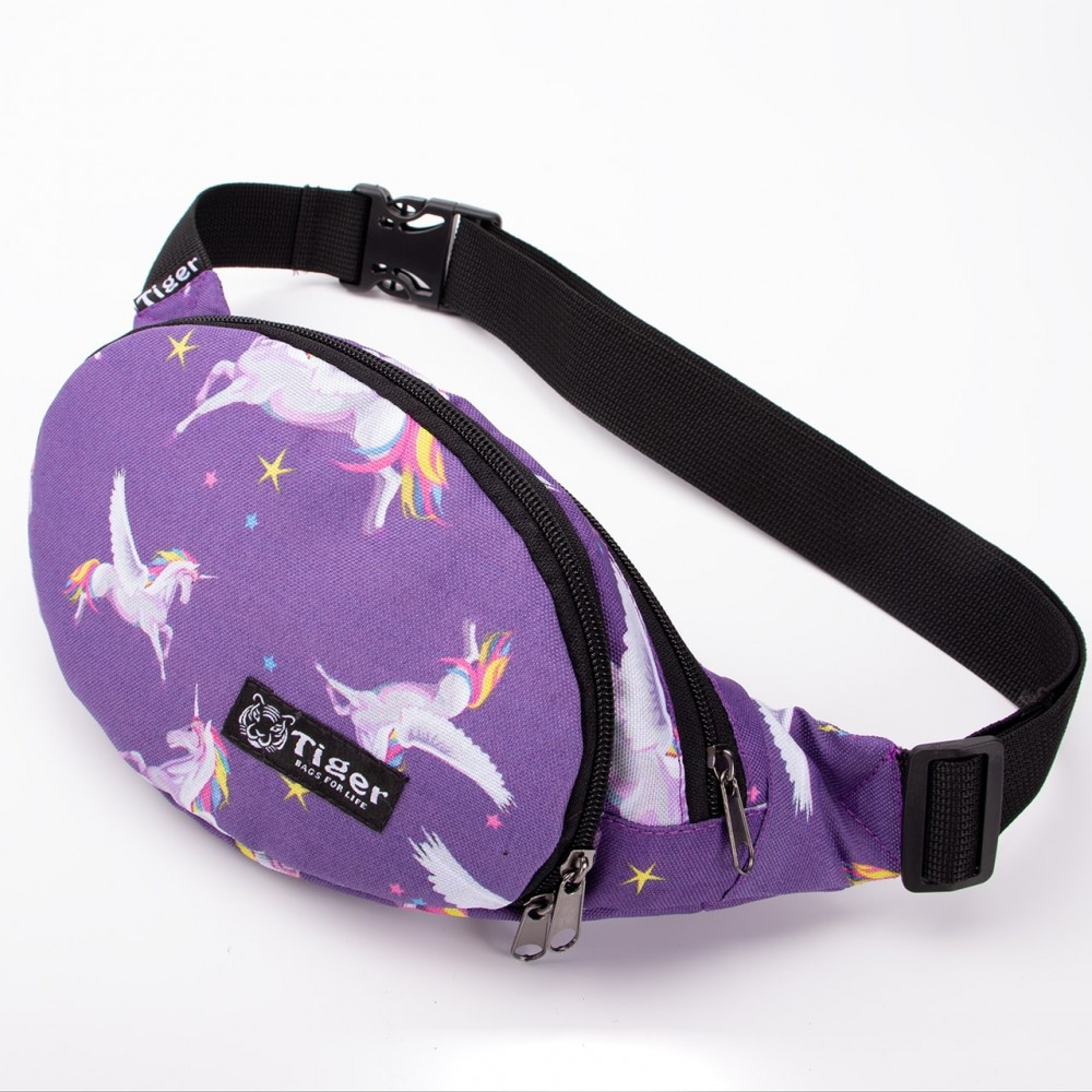 

Сумка на пояс (бананка) Tiger Moon Print+ Пегас Фиолетовый