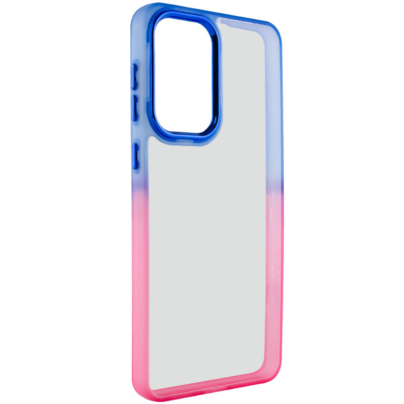 Чехол TPU+PC Fresh sip series для Xiaomi Poco M5 Розовый / Синий Без ...