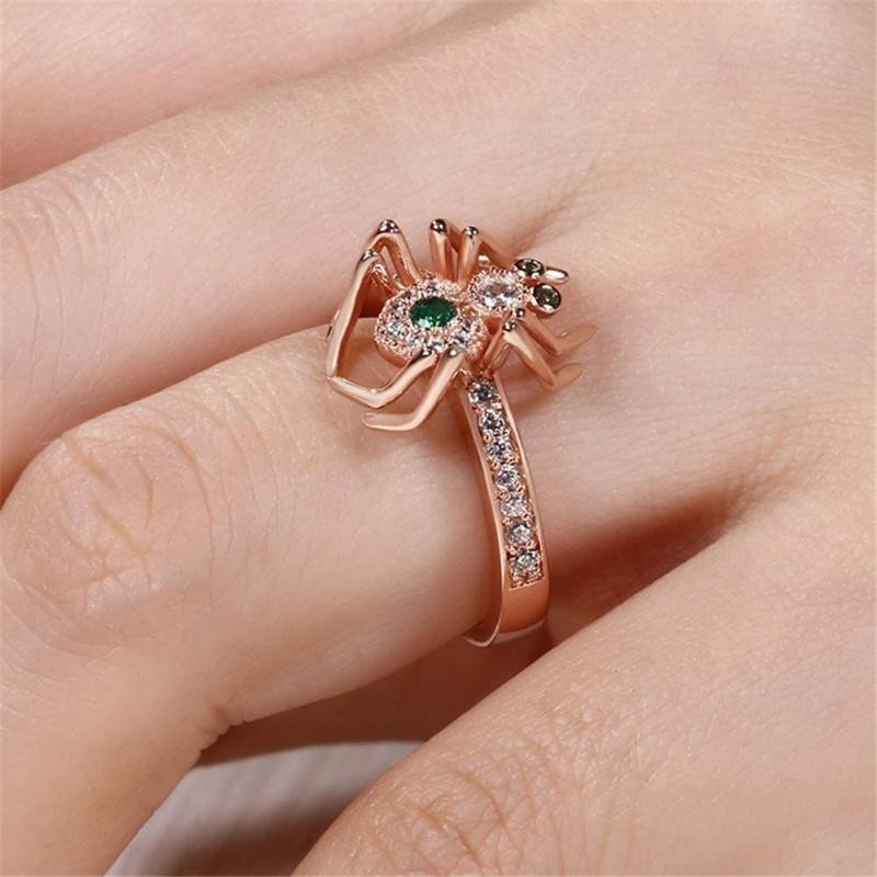 Модное креативное позолоченное кольцо в виде паука - бижутерия мед ...