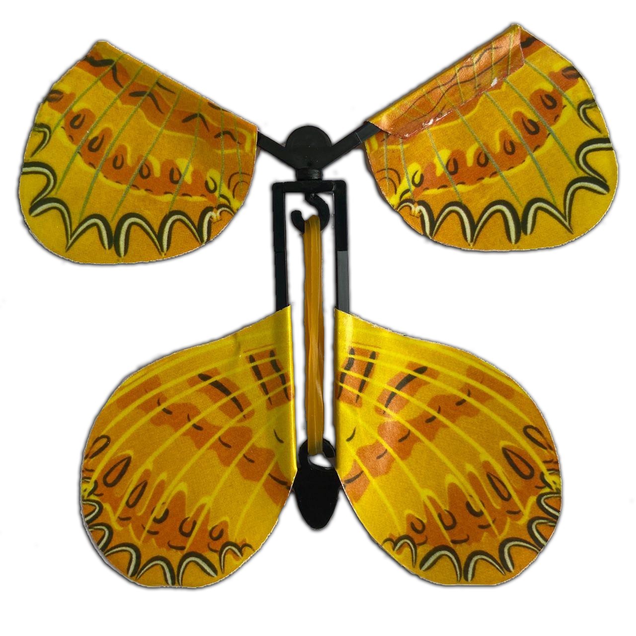 Летающая бабочка из скрепок и резинки