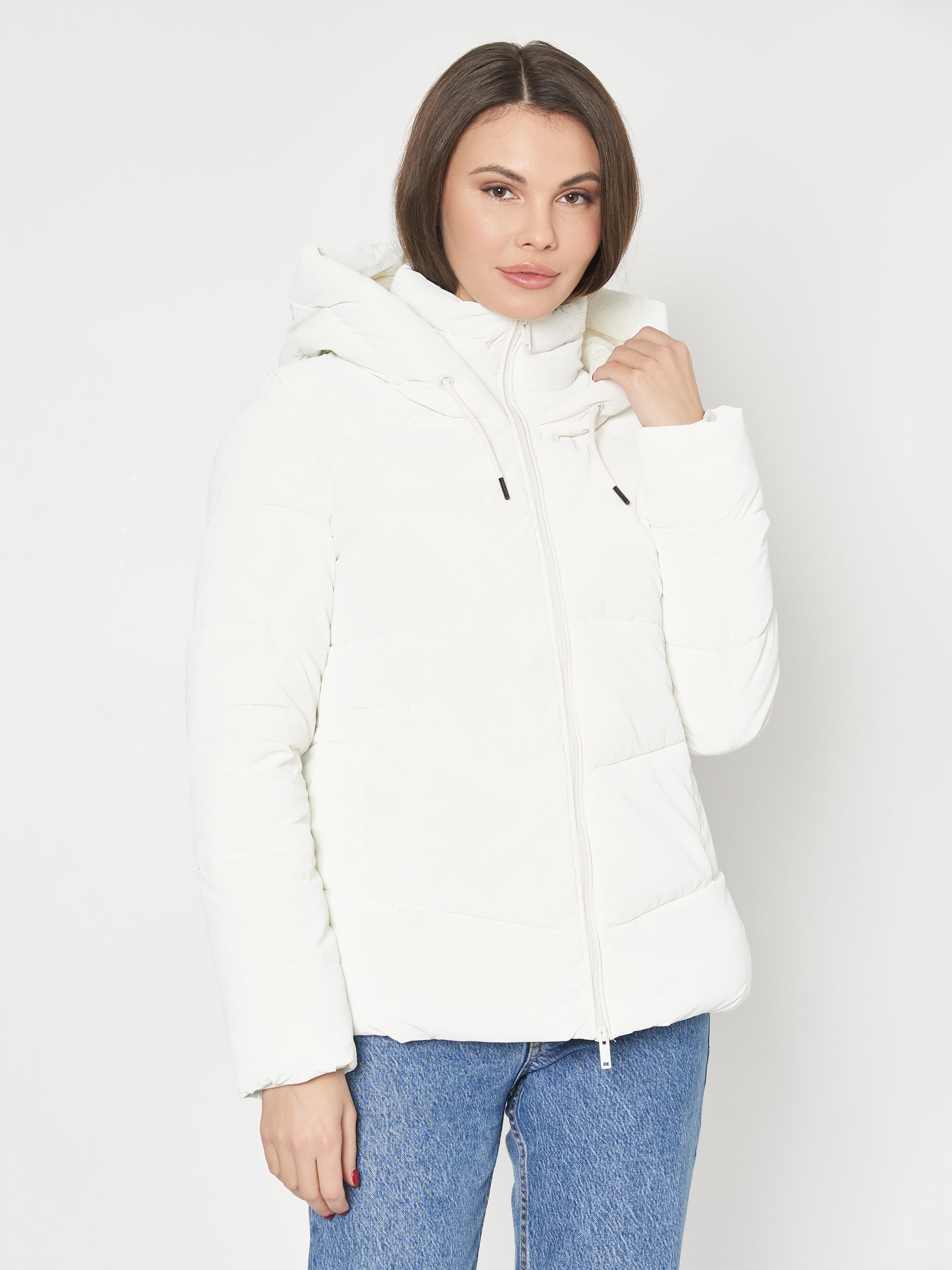 Акція на Куртка зимова коротка жіноча CMP 32K3096-A145 36 Offwhite від Rozetka