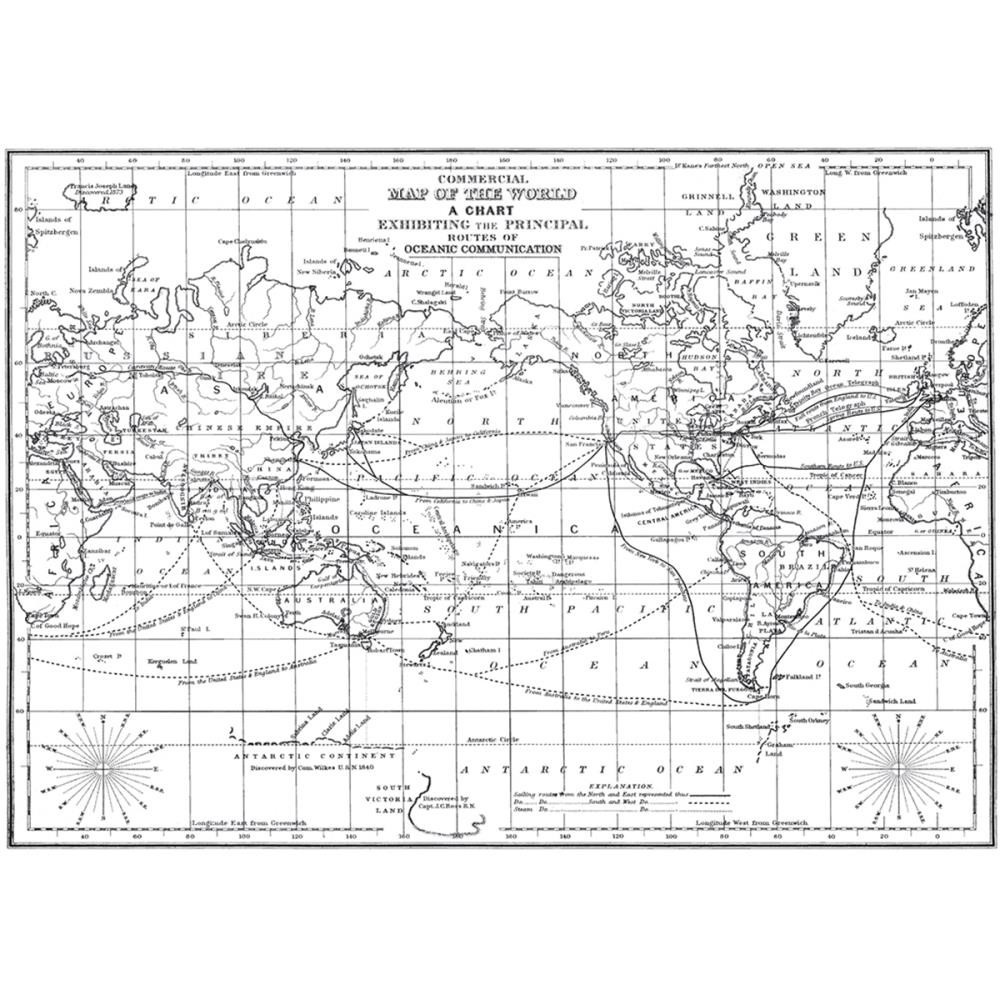 

Штамп Darkroom Door Background World Map