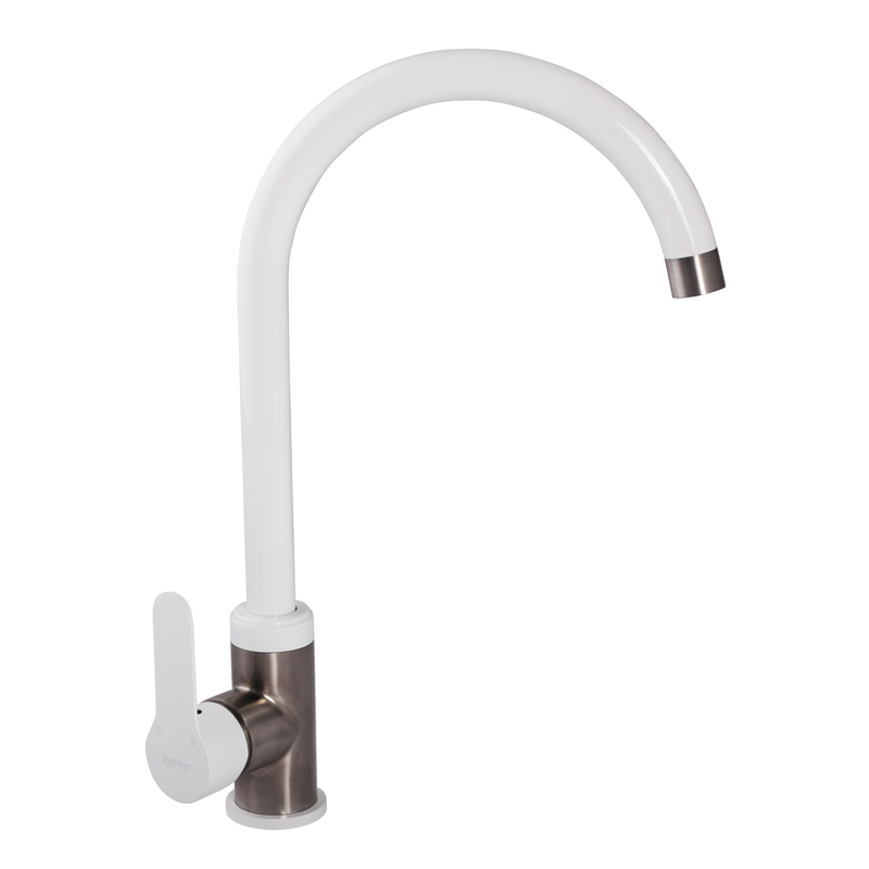 

Смеситель для кухни ZERIX LR74105W белый LL1205