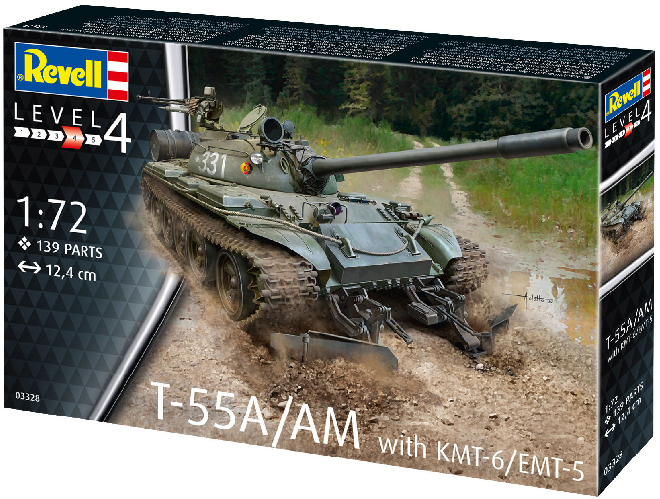 

Сборная модель Revell Танк Т-55А/АМ с колейным минным тралом КМТ-6. Масштаб 1:72 (RVL-03328) (4009803033280)