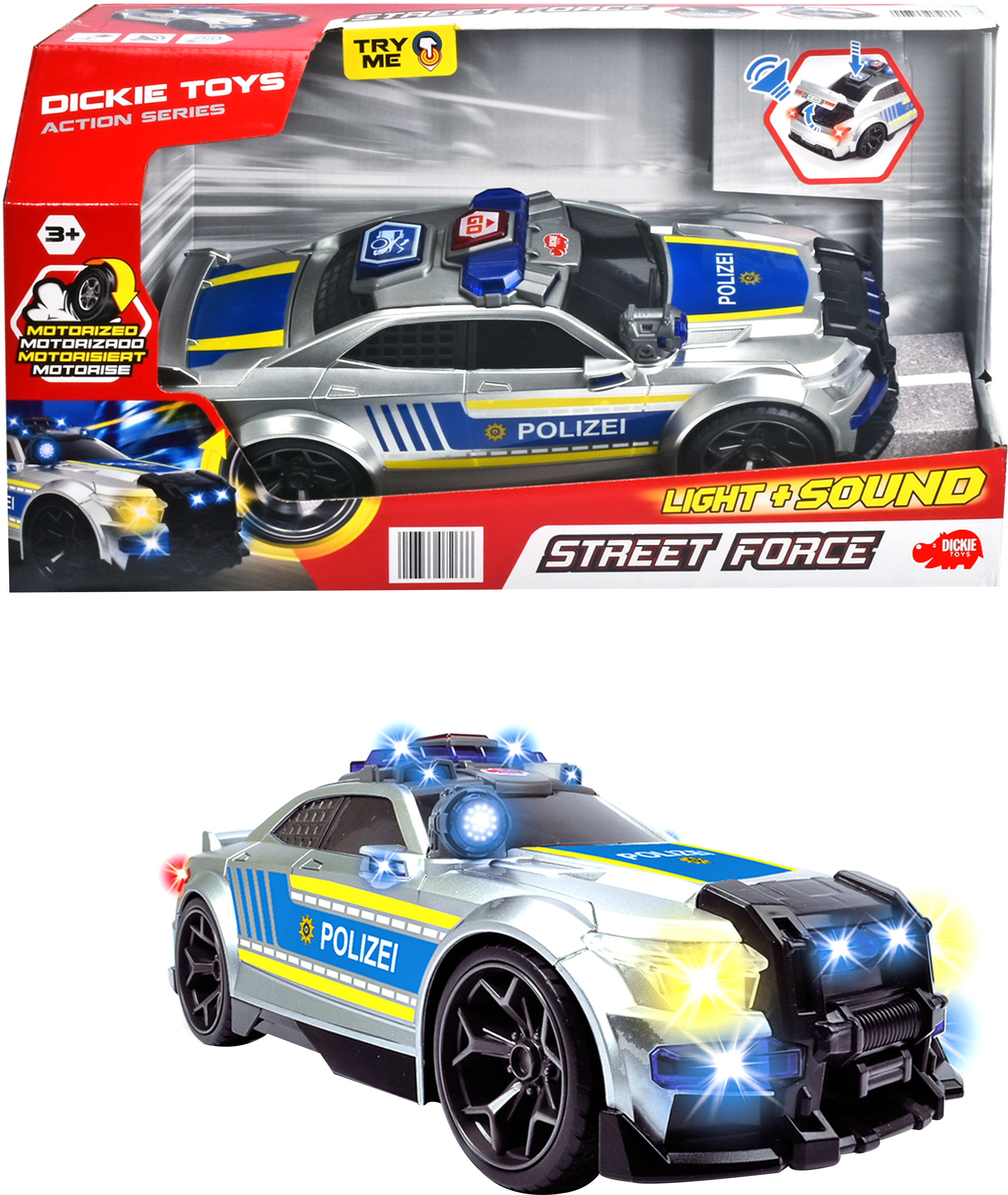 

Автомобиль Dickie Toys Уличный патруль со звуковыми и световыми эффектами длина 33 см (3308376)