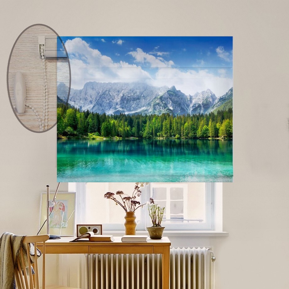

Римская штора система Lux Coullise InHt Фотопечать Природа 05-603 Джуси Велюр 220х170 см