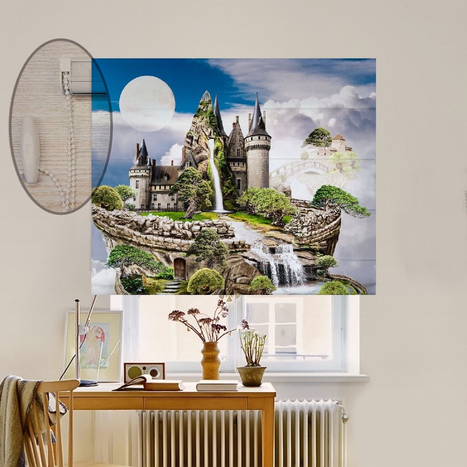 

Римская штора система Lux Coullise InHt Фотопечать Арт 17-038 Джуси Велюр 110х170 см