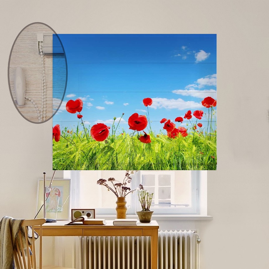 

Римская штора система Lux Coullise InHt Фотопечать Цветы 00-342 Джуси Велюр 230х170 см