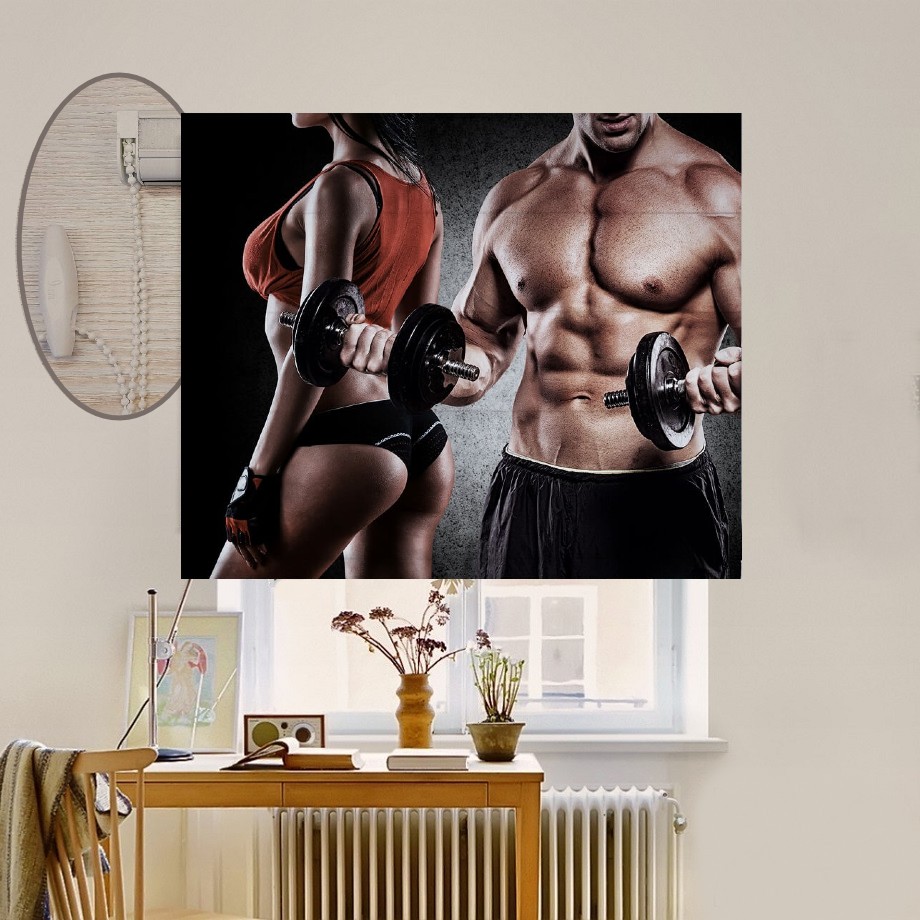 

Римская штора система Lux Coullise InHt Фотопечать Спорт 10-185 Джуси Велюр 230х170 см