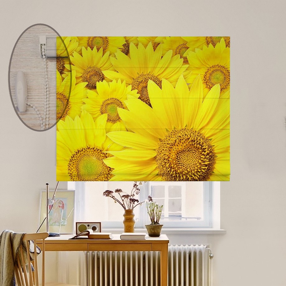 

Римская штора система Lux Coullise InHt Фотопечать Цветы 00-248 Джуси Велюр 150х170 см