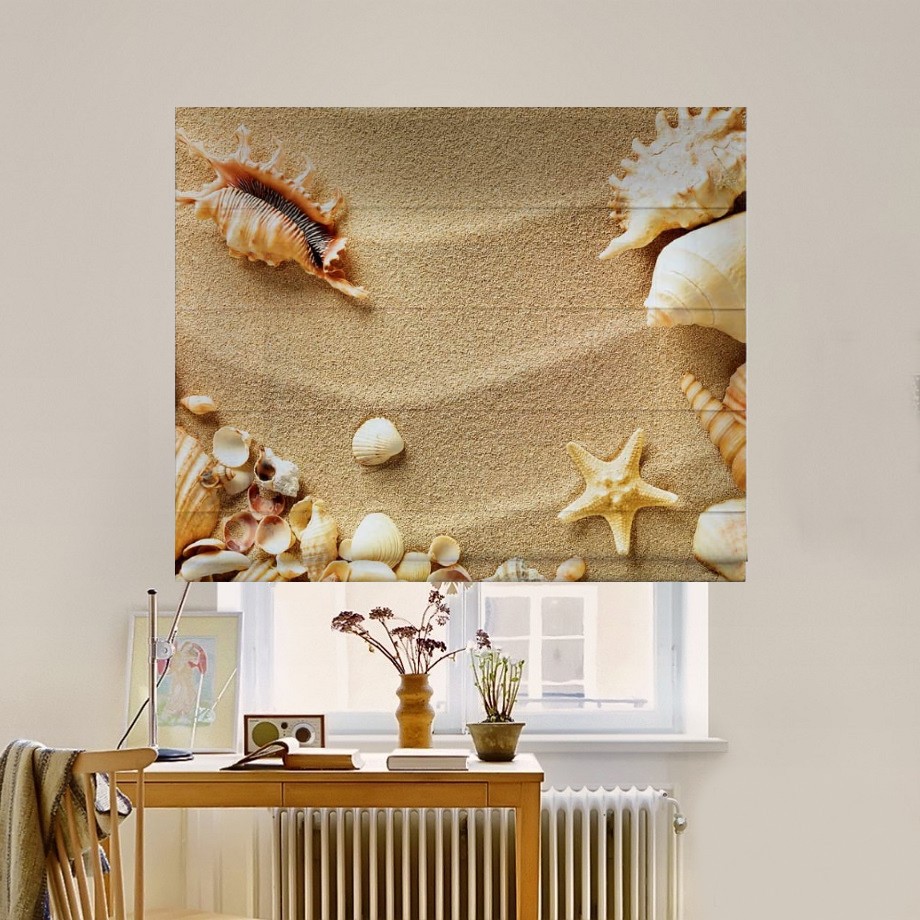 

Римская штора система Classic InHt Фотопечать Море 00-076 Джуси Велюр 110х170 см