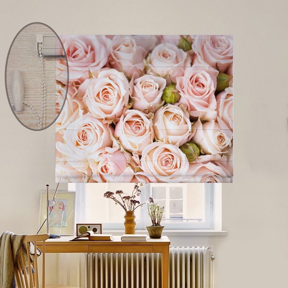 

Римская штора система Lux Coullise InHt Фотопечать Цветы 03-036 Джуси Велюр 250х170 см