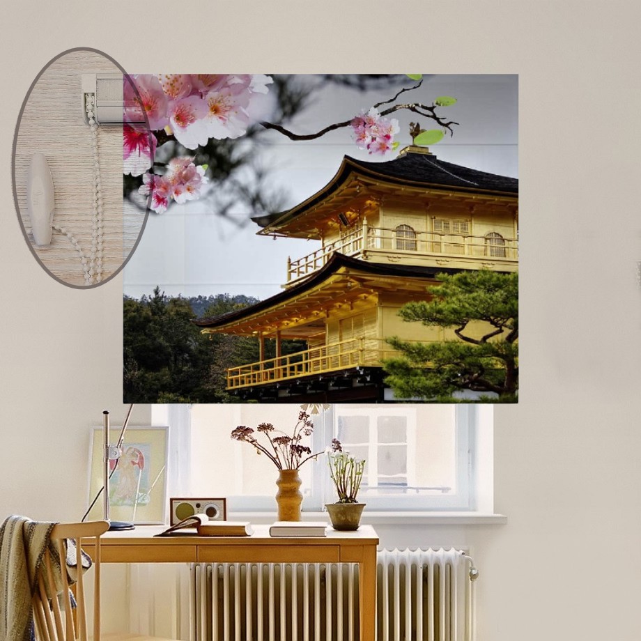 

Римская штора система Lux Coullise InHt Фотопечать Япония 00-364 Джуси Велюр 180х170 см