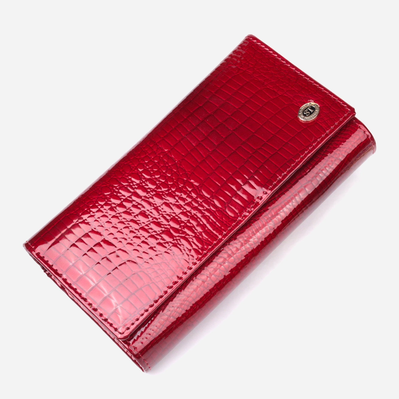 Акція на Шкіряний гаманець ST Leather Accessories 19405 Червоний від Rozetka