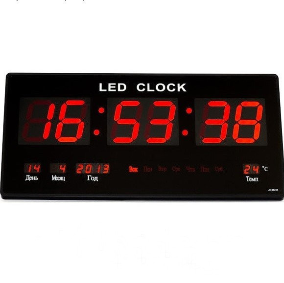 

Настенные часы Led с подсветкой 3615 red, Электронные часы, будильник, настольные часы
