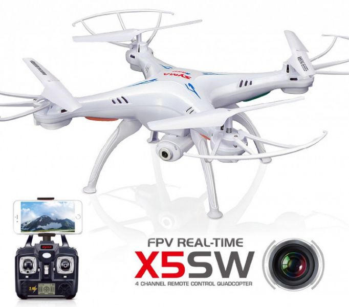 

Квадрокоптер р/у Syma X5SW с камерой WiFi белый