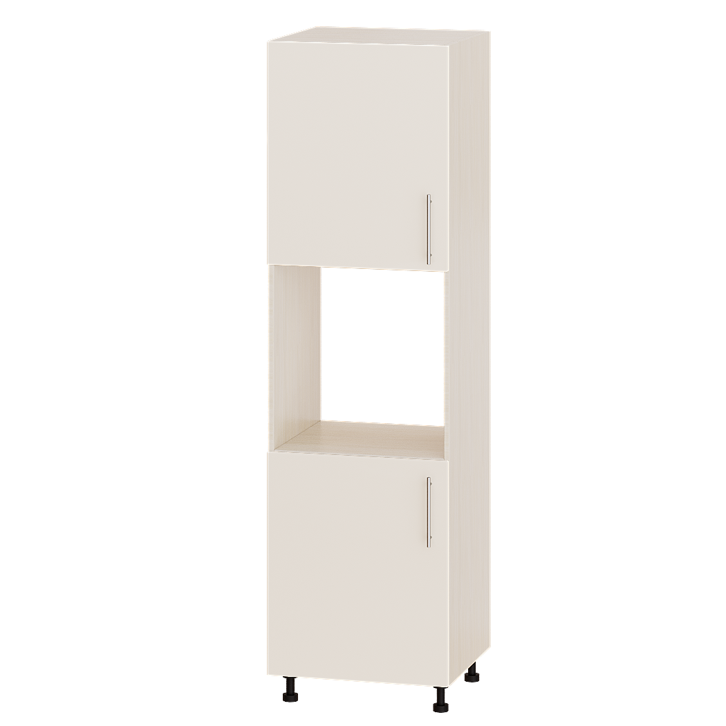 

Кухня Модерн Пенал модуль Н76-600 Жемчуг Глянец - Дуб молочный 60х57х215см