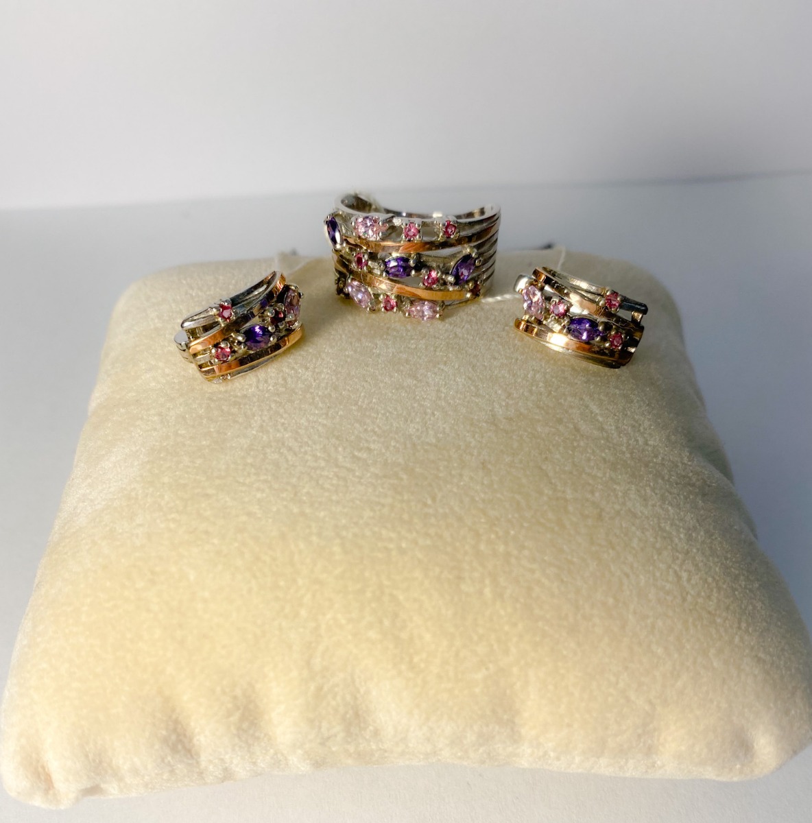 

Гарнитур из серебра Adali Бриджит серьги и кольцо 19 мм