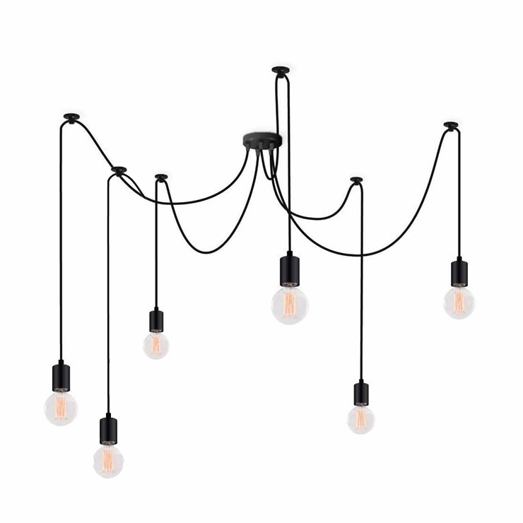 

Люстра подвесная Atma Light 6 плафонов серии Loft Spider-6