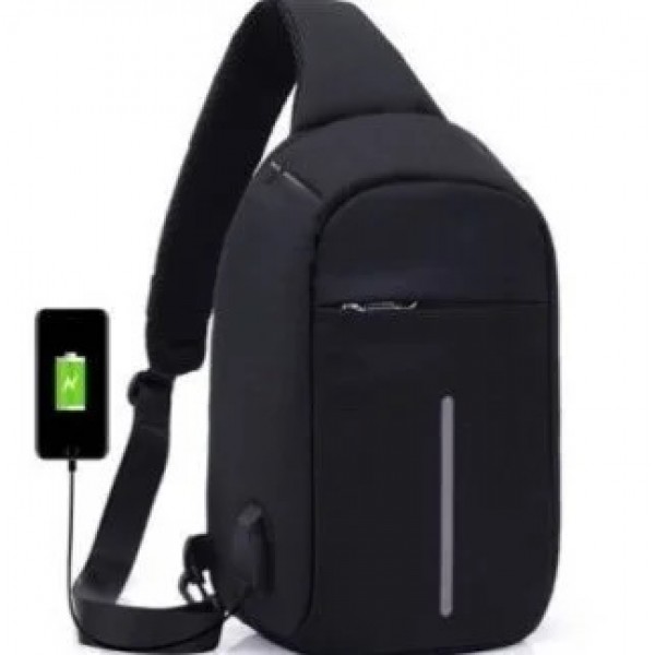 

Сумка через плече Buddy Антизлодій USB порт Чорна (SV-190/2)