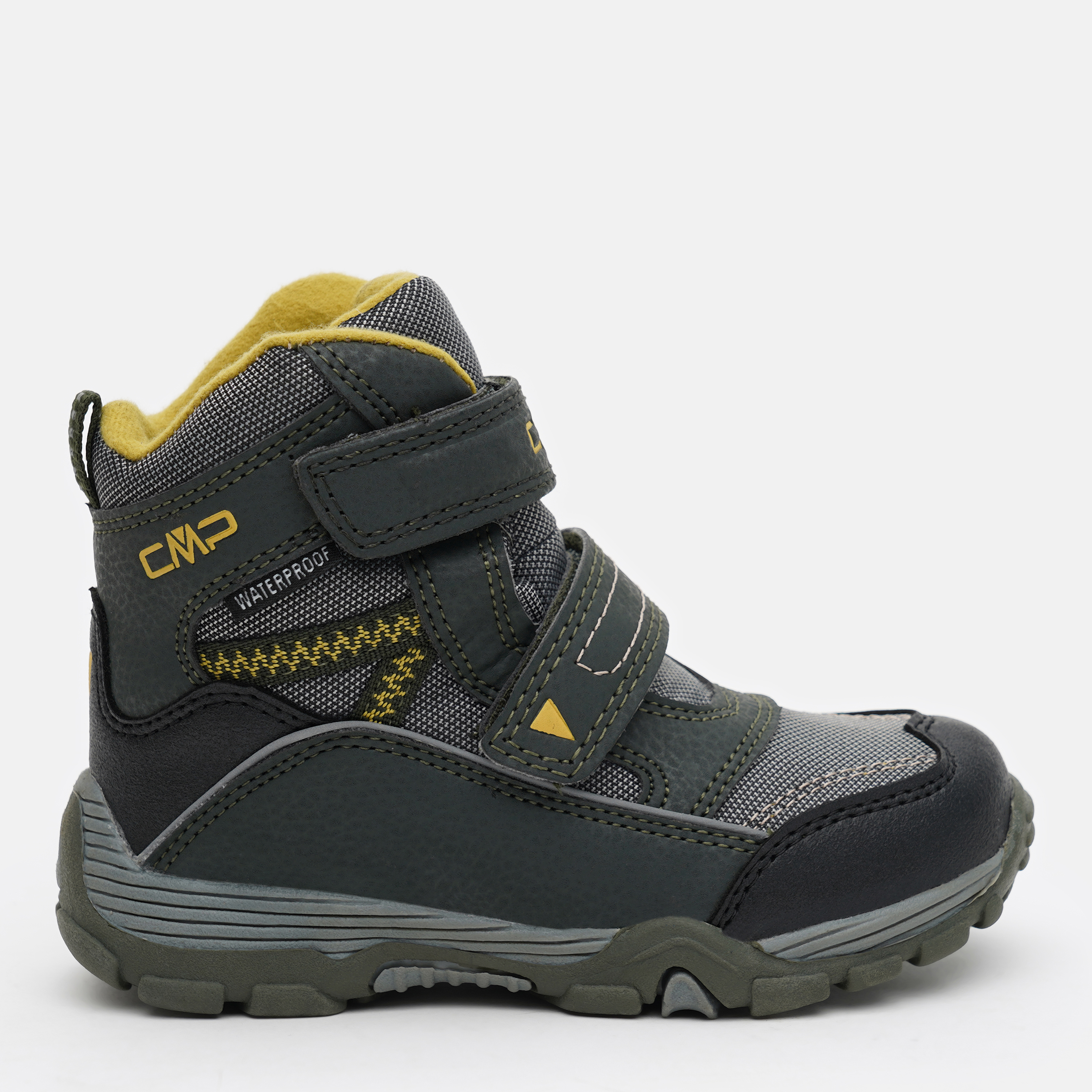 Акція на Дитячі демисезонні черевики для хлопчика CMP Kids Pyry Snow Boot Wp 38Q4514J-68UM 33 Grey-Militare від Rozetka